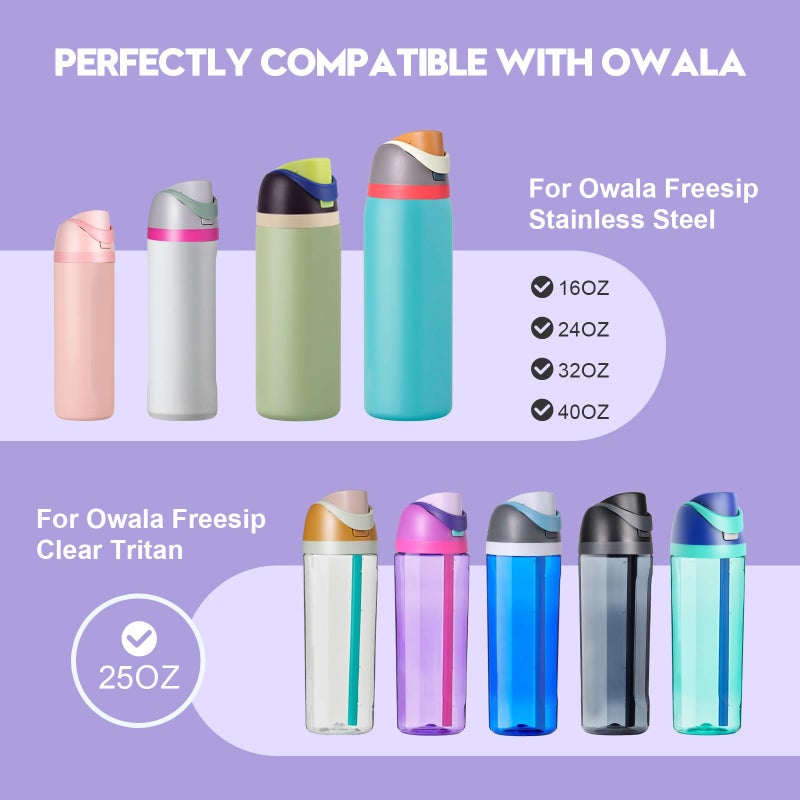 Branbox Replacement Lid for Owala Freesip, Compatible with Owala Cup 16oz 24oz 32oz 40oz, One Button Water Bottle Top Lid for Owala Freesip, Leakproof, BPA-Free (Sage Green) - Image 2